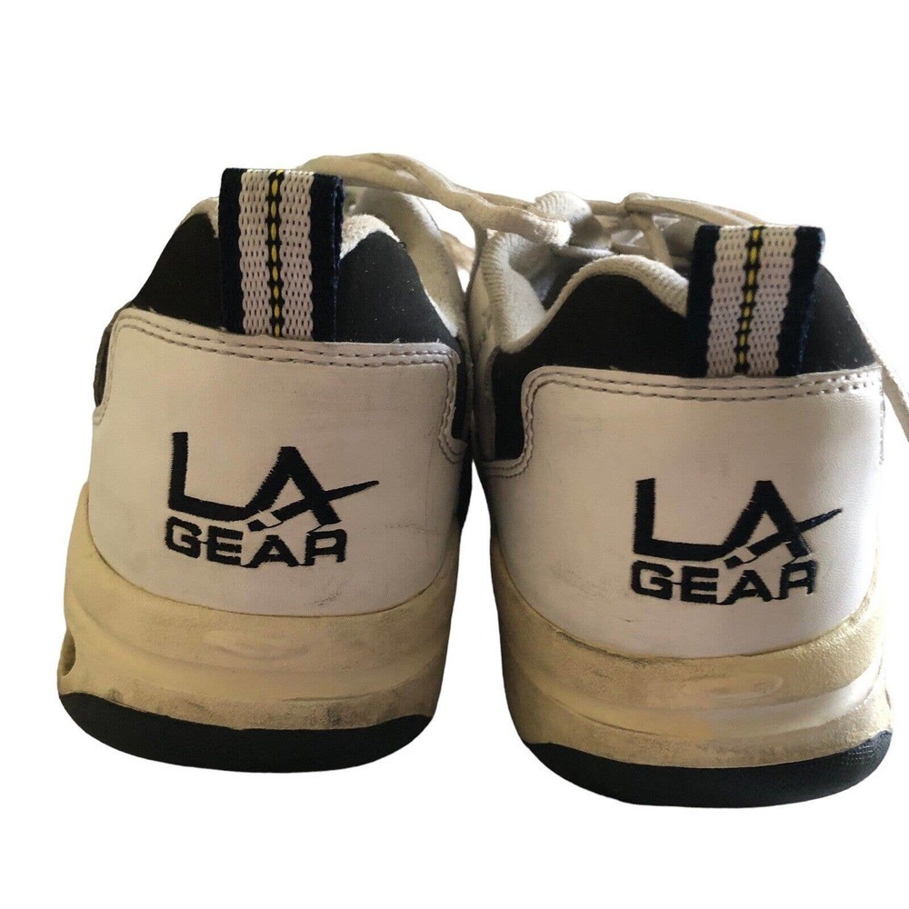 LA Gear Madrid Mens Sneakers Shoes Size 13 Navy White Leather Low Top - Picture 5 of 8